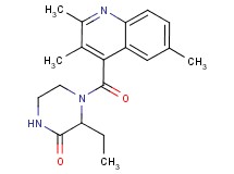 3-ethyl-4-[(2,3,6-trimethyl-4-quinolinyl)carbonyl]-2-piperazinone