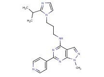 N-[3-(2-isopropyl-1H-imidazol-1-yl)propyl]-1-methyl-6-pyridin-4-yl-1H-pyrazolo[3,4-d]pyrimidin-4-amine