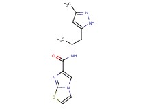 N-[1-methyl-2-(3-methyl-1H-pyrazol-5-yl)ethyl]imidazo[2,1-b][1,3]thiazole-6-carboxamide