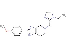 5-[(1-ethyl-1H-imidazol-2-yl)methyl]-2-(4-methoxyphenyl)-4,5,6,7-tetrahydro-1H-imidazo[4,5-c]pyridine