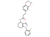 3-(3,4-dimethoxyphenyl)-N-[1-(2-fluorophenyl)-4,5,6,7-tetrahydro-1H-indazol-4-yl]propanamide