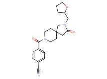 4-{[3-oxo-2-(tetrahydro-2-furanylmethyl)-2,8-diazaspiro[4.5]dec-8-yl]carbonyl}benzonitrile