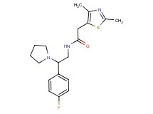 2-(2,4-dimethyl-1,3-thiazol-5-yl)-N-[2-(4-fluorophenyl)-2-pyrrolidin-1-ylethyl]acetamide