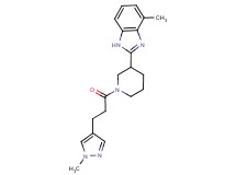 4-methyl-2-{1-[3-(1-methyl-1H-pyrazol-4-yl)propanoyl]-3-piperidinyl}-1H-benzimidazole