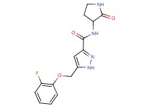 5-[(2-fluorophenoxy)methyl]-N-(2-oxopyrrolidin-3-yl)-1H-pyrazole-3-carboxamide