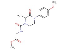 methyl N-{[4-(4-methoxyphenyl)-2-methyl-3-oxo-1-piperazinyl]carbonyl}glycinate