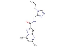 5,7-dimethyl-N-[(4-propyl-4H-1,2,4-triazol-3-yl)methyl]pyrazolo[1,5-a]pyrimidine-2-carboxamide