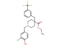 ethyl 1-(3-chloro-4-hydroxybenzyl)-4-[3-(trifluoromethyl)benzyl]-4-piperidinecarboxylate
