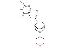 2,6-dimethyl-5-{2-oxo-2-[(1S*,5R*)-3-(tetrahydro-2H-pyran-4-yl)-3,6-diazabicyclo[3.2.2]non-6-yl]ethyl}pyrimidin-4(3H)-one