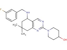 1-{5-[(3-fluorobenzyl)amino]-7,7-dimethyl-5,6,7,8-tetrahydro-2-quinazolinyl}-4-piperidinol