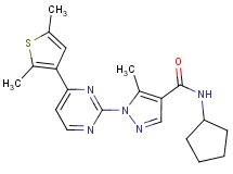 N-cyclopentyl-1-[4-(2,5-dimethyl-3-thienyl)-2-pyrimidinyl]-5-methyl-1H-pyrazole-4-carboxamide