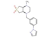(4aR*,7aS*)-1-methyl-4-[3-(1H-pyrazol-1-yl)benzyl]octahydrothieno[3,4-b]pyrazine 6,6-dioxide