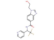 1-(2-hydroxyethyl)-N-(2,2,2-trifluoro-1-pyridin-3-ylethyl)-1H-benzimidazole-5-carboxamide