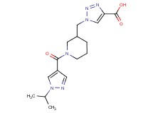 1-({1-[(1-isopropyl-1H-pyrazol-4-yl)carbonyl]piperidin-3-yl}methyl)-1H-1,2,3-triazole-4-carboxylic acid
