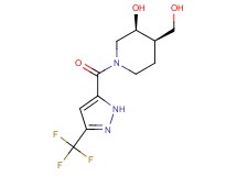(3S*,4R*)-4-(hydroxymethyl)-1-{[3-(trifluoromethyl)-1H-pyrazol-5-yl]carbonyl}-3-piperidinol