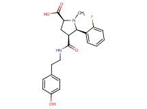 (2S*,4S*,5R*)-5-(2-fluorophenyl)-4-({[2-(4-hydroxyphenyl)ethyl]amino}carbonyl)-1-methylpyrrolidine-2-carboxylic acid