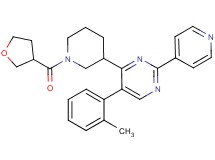 5-(2-methylphenyl)-2-(4-pyridinyl)-4-[1-(tetrahydro-3-furanylcarbonyl)-3-piperidinyl]pyrimidine