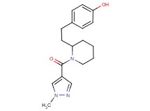 4-(2-{1-[(1-methyl-1H-pyrazol-4-yl)carbonyl]-2-piperidinyl}ethyl)phenol