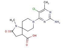 8-(2-amino-5-chloro-6-methylpyrimidin-4-yl)-1-methyl-2-oxo-1,8-diazaspiro[4.5]decane-4-carboxylic acid