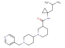 N-(1-isobutylcyclopropyl)-1'-(pyridin-4-ylmethyl)-1,4'-bipiperidine-3-carboxamide