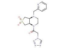 (4aR*,7aS*)-1-(2-pyridinylmethyl)-4-(1H-tetrazol-1-ylacetyl)octahydrothieno[3,4-b]pyrazine 6,6-dioxide