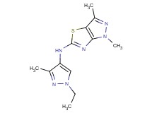N-(1-ethyl-3-methyl-1H-pyrazol-4-yl)-1,3-dimethyl-1H-pyrazolo[3,4-d][1,3]thiazol-5-amine