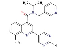 N-isopropyl-8-methyl-N-(pyridin-3-ylmethyl)-2-pyrimidin-5-ylquinoline-4-carboxamide