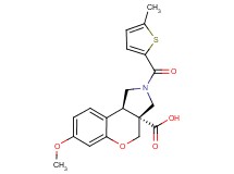(3aR*,9bR*)-7-methoxy-2-[(5-methyl-2-thienyl)carbonyl]-1,2,3,9b-tetrahydrochromeno[3,4-c]pyrrole-3a(4H)-carboxylic acid