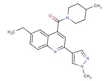 6-ethyl-4-[(4-methylpiperidin-1-yl)carbonyl]-2-(1-methyl-1H-pyrazol-4-yl)quinoline