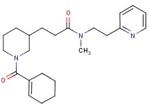 3-[1-(1-cyclohexen-1-ylcarbonyl)-3-piperidinyl]-N-methyl-N-[2-(2-pyridinyl)ethyl]propanamide