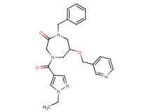 1-benzyl-4-[(1-ethyl-1H-pyrazol-4-yl)carbonyl]-6-(3-pyridinylmethoxy)-1,4-diazepan-2-one