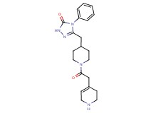 4-phenyl-5-{[1-(1,2,3,6-tetrahydropyridin-4-ylacetyl)piperidin-4-yl]methyl}-2,4-dihydro-3H-1,2,4-triazol-3-one
