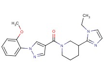 3-(1-ethyl-1H-imidazol-2-yl)-1-{[1-(2-methoxyphenyl)-1H-pyrazol-4-yl]carbonyl}piperidine