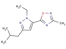 5-(1-ethyl-3-isobutyl-1H-pyrazol-5-yl)-3-methyl-1,2,4-oxadiazole