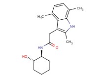 N-[(1S*,2S*)-2-hydroxycyclohexyl]-2-(2,4,7-trimethyl-1H-indol-3-yl)acetamide