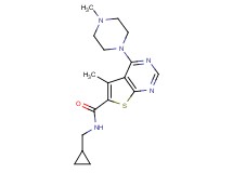 N-(cyclopropylmethyl)-5-methyl-4-(4-methyl-1-piperazinyl)thieno[2,3-d]pyrimidine-6-carboxamide