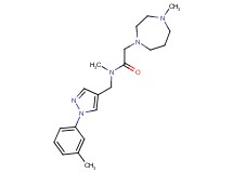 N-methyl-2-(4-methyl-1,4-diazepan-1-yl)-N-{[1-(3-methylphenyl)-1H-pyrazol-4-yl]methyl}acetamide