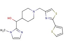 (1-methyl-1H-imidazol-2-yl)(1-{[2-(2-thienyl)-1,3-thiazol-4-yl]methyl}-4-piperidinyl)methanol bis(trifluoroacetate) (salt)
