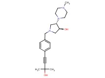 (3S*,4S*)-1-[4-(3-hydroxy-3-methylbut-1-yn-1-yl)benzyl]-4-(4-methylpiperazin-1-yl)pyrrolidin-3-ol