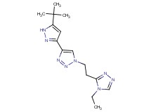 4-(5-tert-butyl-1H-pyrazol-3-yl)-1-[2-(4-ethyl-4H-1,2,4-triazol-3-yl)ethyl]-1H-1,2,3-triazole
