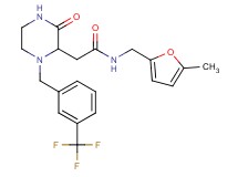 N-[(5-methyl-2-furyl)methyl]-2-{3-oxo-1-[3-(trifluoromethyl)benzyl]-2-piperazinyl}acetamide