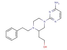 2-[4-(4-amino-2-pyrimidinyl)-1-(2-phenylethyl)-2-piperazinyl]ethanol