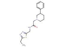 N-[(5-ethyl-1,3,4-thiadiazol-2-yl)methyl]-2-(3-phenyl-1-piperidinyl)acetamide