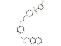 1-[4-(2-{4-[(5-chloro-2-thienyl)sulfonyl]-1-piperazinyl}ethoxy)phenyl]-N-methyl-N-(6-quinolinylmethyl)methanamine