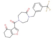 1-[(4-oxo-4,5,6,7-tetrahydro-1-benzofuran-3-yl)carbonyl]-4-[3-(trifluoromethyl)benzyl]-1,4-diazepan-5-one