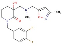 1-(3,4-difluorobenzyl)-3-hydroxy-3-({methyl[(3-methyl-5-isoxazolyl)methyl]amino}methyl)-2-piperidinone
