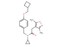 N-[4-(cyclobutylmethoxy)benzyl]-N-cyclopropyl-2-(3,5-dimethyl-4-isoxazolyl)acetamide