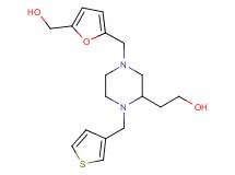 2-[4-{[5-(hydroxymethyl)-2-furyl]methyl}-1-(3-thienylmethyl)-2-piperazinyl]ethanol