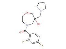 4-(2,4-difluorobenzoyl)-6-(pyrrolidin-1-ylmethyl)-1,4-oxazepan-6-ol