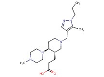 3-{(3R*,4S*)-4-(4-methylpiperazin-1-yl)-1-[(5-methyl-1-propyl-1H-pyrazol-4-yl)methyl]piperidin-3-yl}propanoic acid